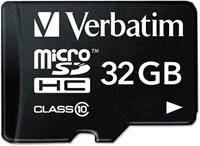 SEALED-Verbatim 32GB MicroSDHC Card-44083