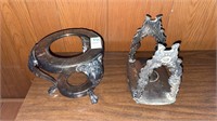 2 small chafing dish holders- metal