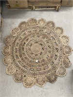 ROUND NATURAL JUTE FLOOR RUG 48 INCHES