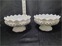 Fenton Milk Glass Candle Holders