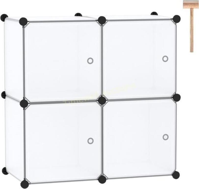 C&AHOME 4-Cube Storage  24.8x12.4x24.8  White