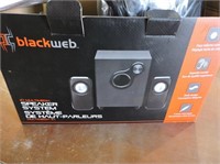Black Web Speaker System New In Box