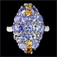 Natural Unheated Tanzanite Sapphire Ring