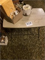 Table, envelopes and canister