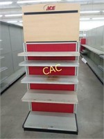 6 Sections of Metal Ace End Cap Shelving Units