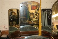 Vintage Etched Tri Fold Mirror