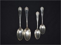 4 pc Gorham Sterling Silver LANCASTER Spoons