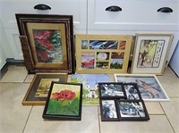 Group lot of Assorted Framed Pictures