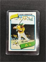 Rickey Henderson Rookie 1980 Topps Card