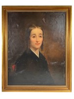 Antique G.S. Gilbert 1848 Oil On Canvas Portrait