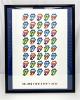 Rolling Stones Forty Licks Poster Framed