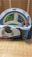 Marvel, avengers, plate, bowl cup set