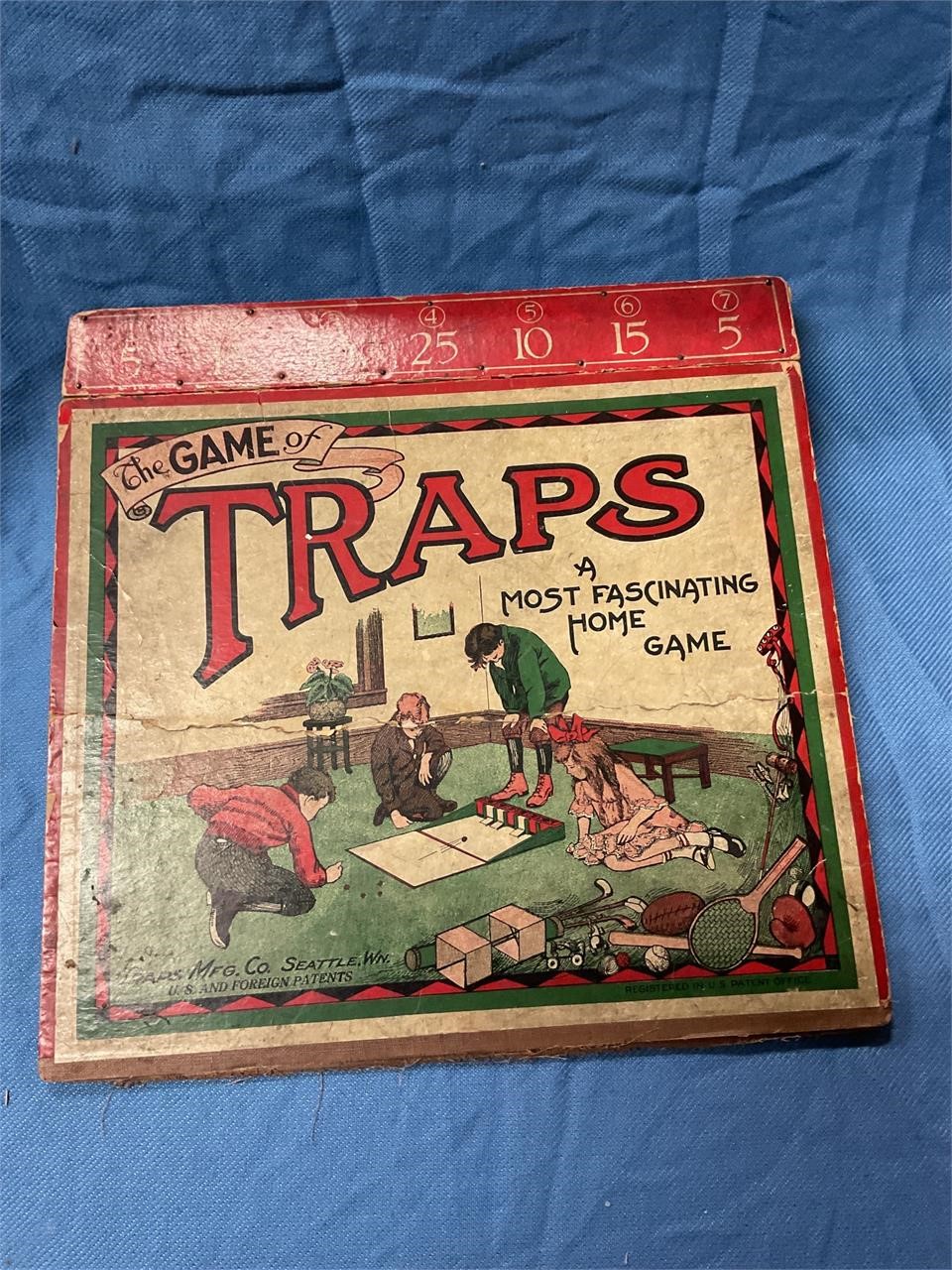 Vintage game of traps board game