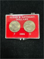 1999 P & D Susan B Anthony Dollars in Holder