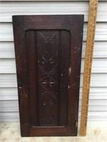 Victorian Carved Walnut Wood Cabinet Door