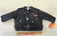 HARLEY DAVIDSON LEATHER COAT - SIZE 18 MONTHS