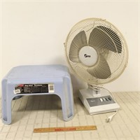 STEP STOOL AND FAN