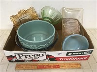 GLASS  & PORCELANS- INCLUDING EARLY KELLOGS BOWL