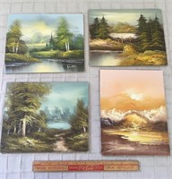 SIGNED LANSCAPED OIL ON BOARD PAINTINGS