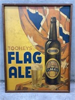 Original TOOHEYS Pub Sign FLAG ALE Masonite Back