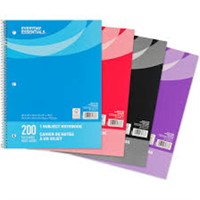 *200 Pages Graph Paper Notebook-2 Pcs, Assorted
