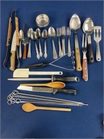 Kitchen utensil and serving pieces including