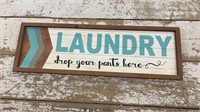 Cute Wooden Laundry Room Sign. 19.5x6.5 Inches.