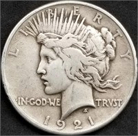 1921 Peace Silver Dollar, Key Date from Set