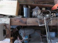 CONTENTS OF 2 SHELVES - TOOLS, LIGHT AND MORE