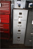 siver 4 drawer steel file cabinet