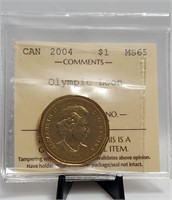 2004 Canada $1 ICCS Olympic Loon Mint State 65