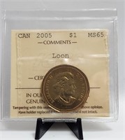 2005 Canada $1 ICCS Mint State 65