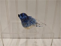 Hand Blown Art Glass Bird Paper Weight