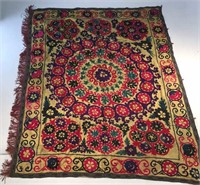 SILK EMBROIDERED SUZANI TAPESTRY