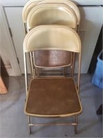 Lot of Four Card Table Folding Chairs