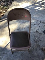 Vintage metal folding chair
