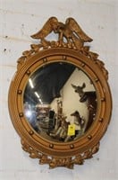 Vintage Bulls Eye Mirror with Eagle