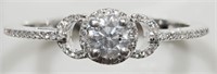 #47 14K White Gold Diamond Halo Ring