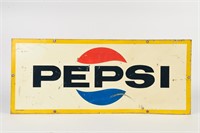 1969 PEPSI S/S PAINTED METAL SIGN