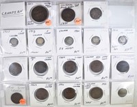18 CANADIAN COINS some SILVER