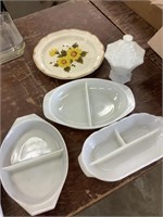 Serving ware, Pyrex and misc.