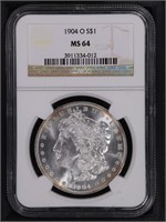 1904-O $1 Morgan Dollar NGC MS64
