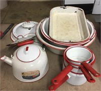 Red enamelware