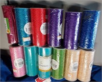 Huge lot of 12 rolls of mesh Tulle Bright Craft A