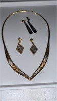 925 Necklace  and earrings and Milor long