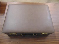 Leather Briefcase with books