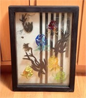 Vintage Glass Framed Art - Check pics, Items is