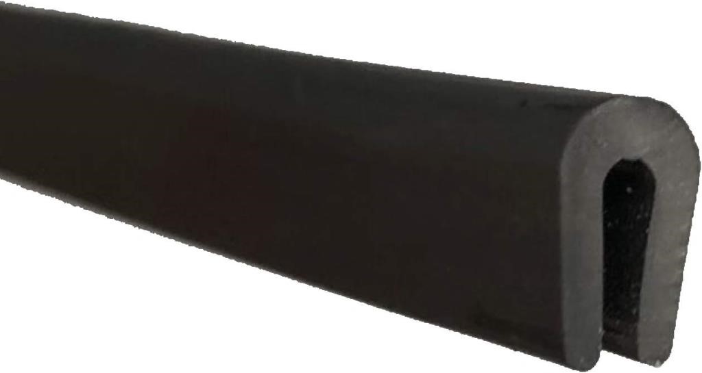 (N) Black U Channel Edge Trim Seal EPDM 33/64" hi