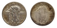 1917-D & 1930 US STANDING LIBERTY 25C SILVER COINS