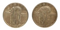 1929-D & 1930 US STANDING LIBERTY 25C SILVER COINS
